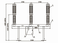 Элегазовый выключатель LW36A(B)BEL-126